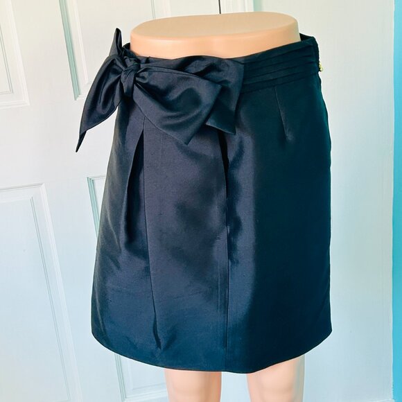 Kate Spade New York Silk Skirt with bow detail and pockets (size 2) - Picture 3 of 16